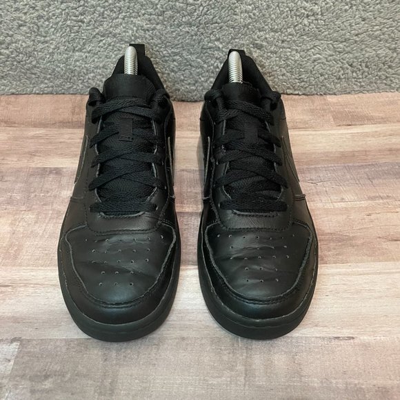 Nike Court Borough Low 2 GS size 6.5Y BQ5448 001 Black Shoes Sneakers Ships ASAP - Picture 2 of 8